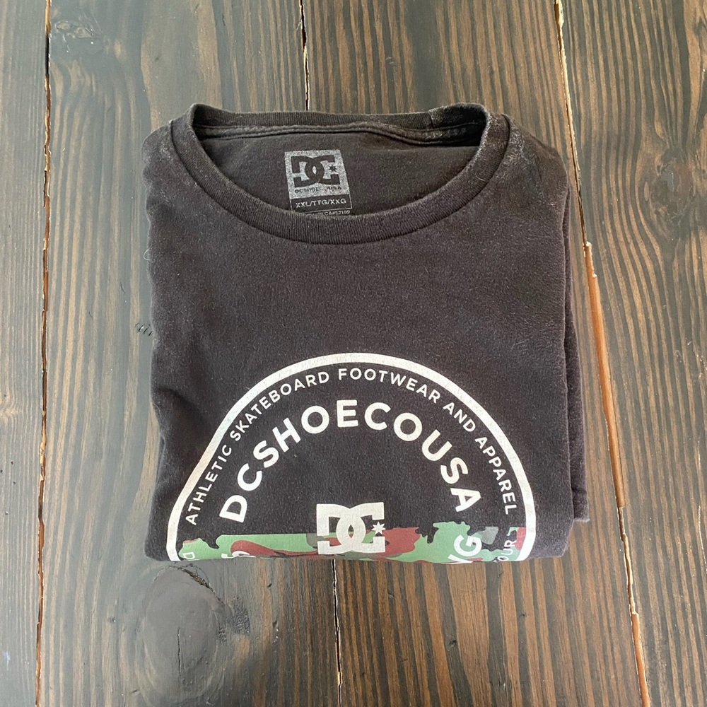 DC Shirt. Black And Camo. XXL